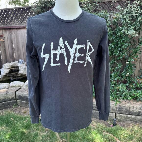 Slayer Undisputed Attitude T-shirt Long Sleeve Marble Black Men's S/M - Picture 1 of 8